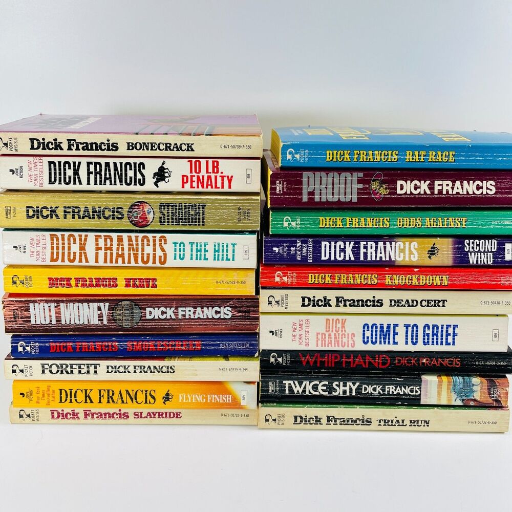 Dick Francis Lot of 20 Mystery Thriller Novels - Equestrian Horse Racing Fiction